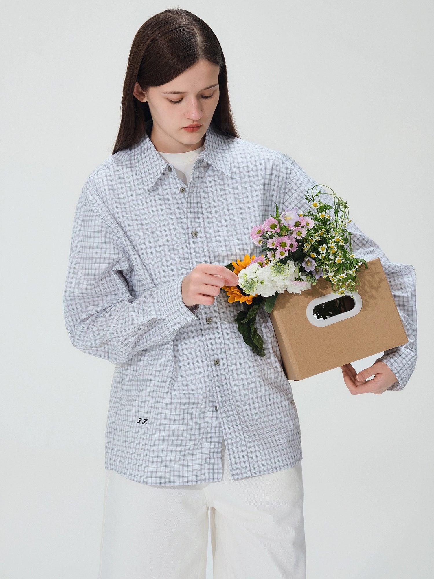 LIVINGTOWN Premium Check Long Sleeve Shirt