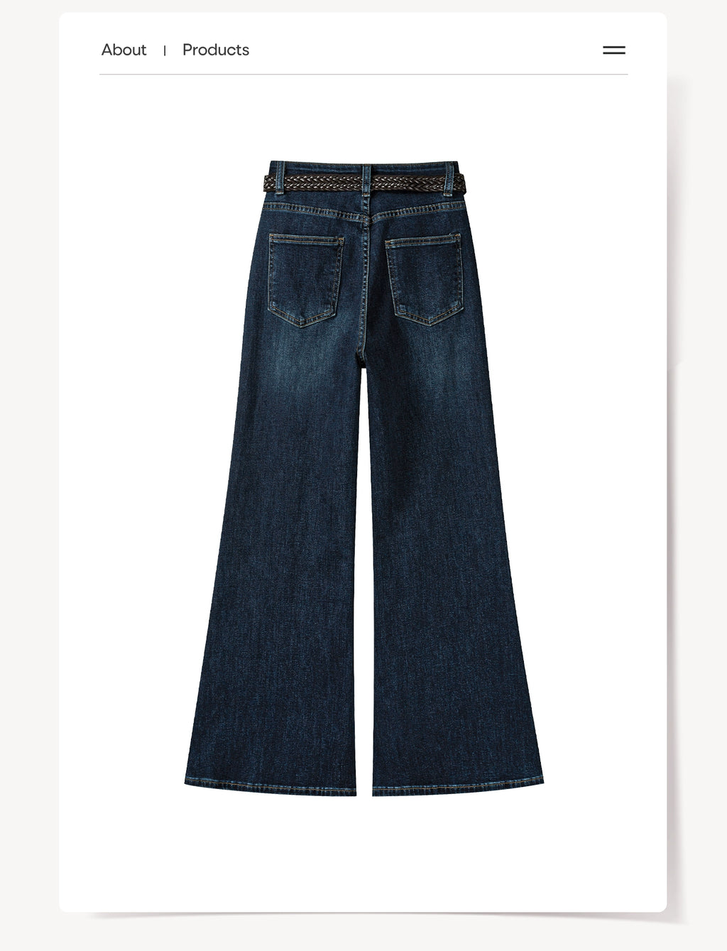 Cantonstory Vintage Belt Pull Jeans
