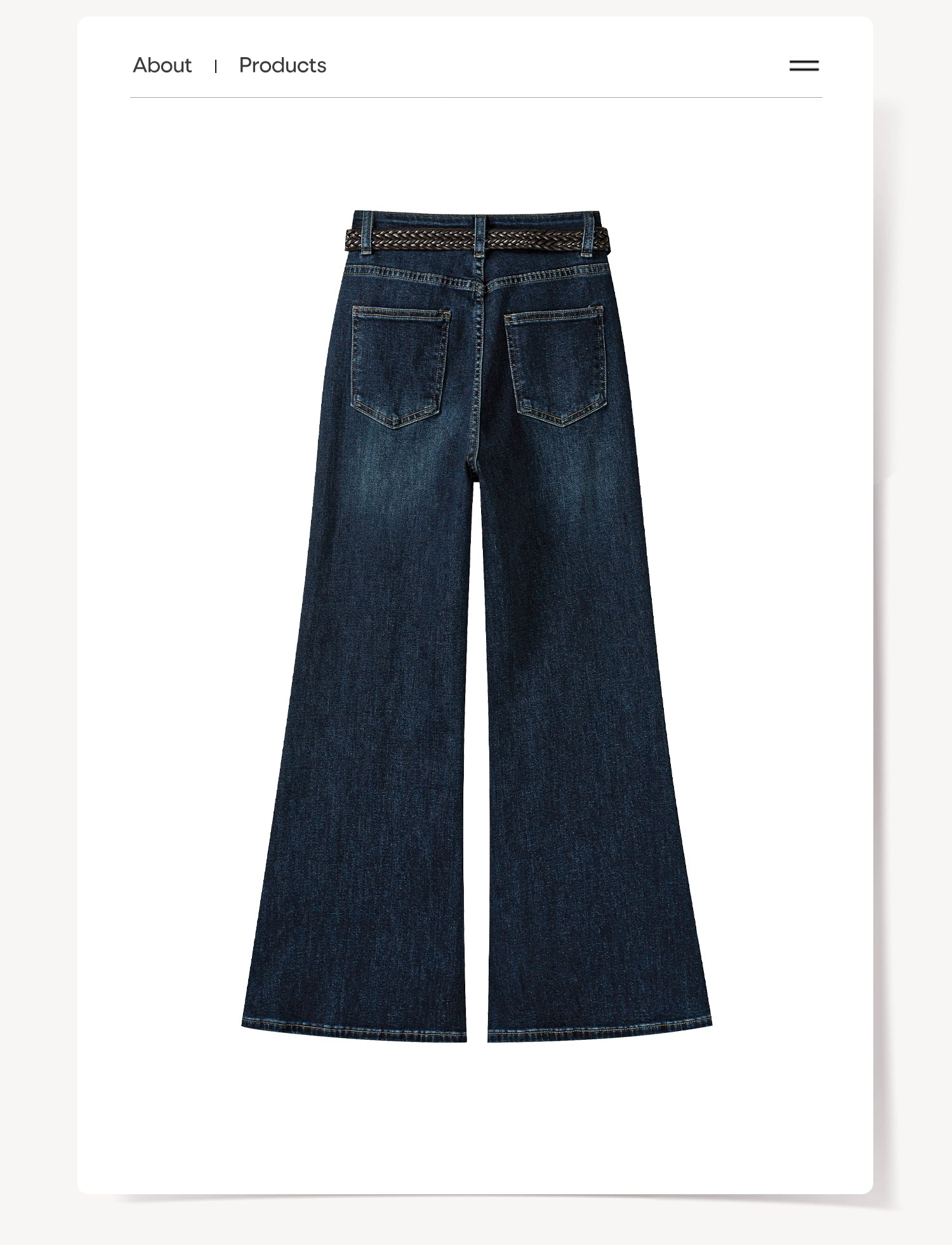 Cantonstory Vintage Belt Pull Jeans