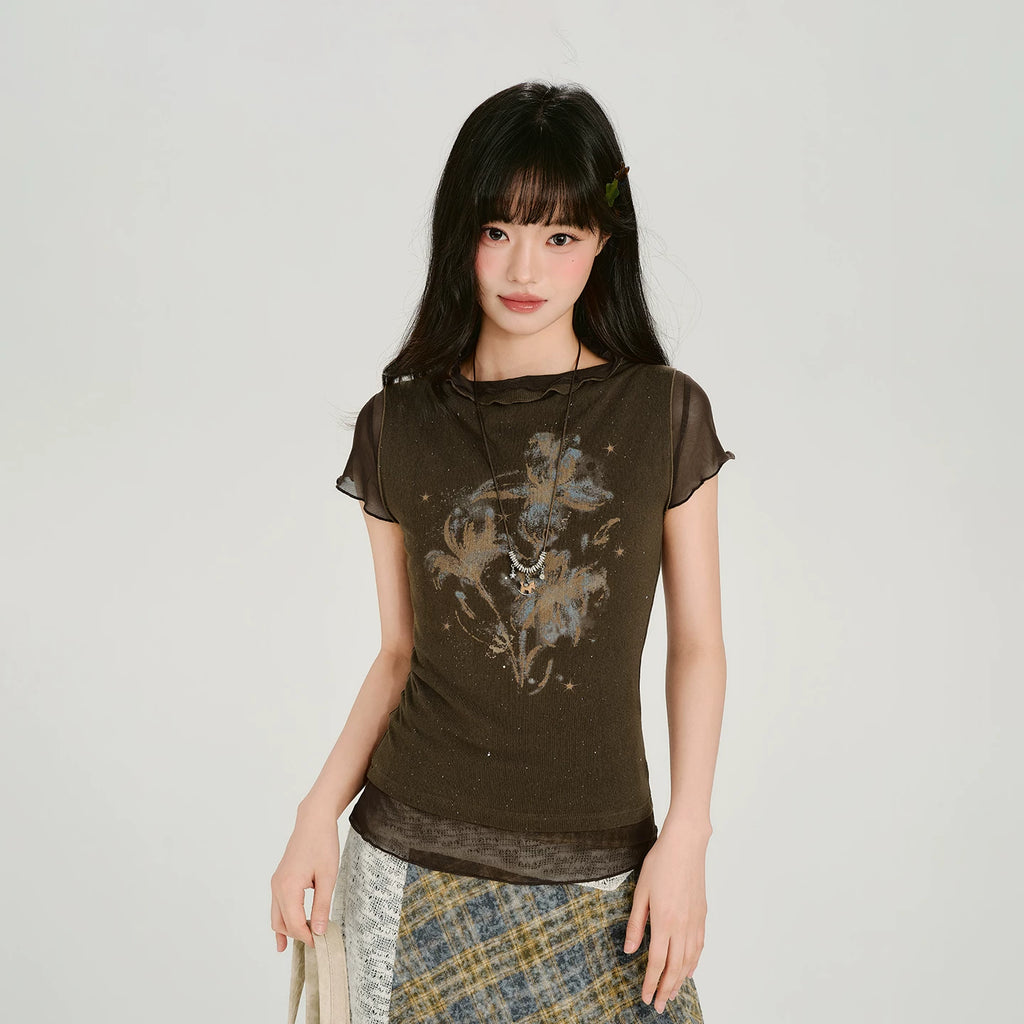 Girlyhalo Retro Hot Diamond Slim Tee