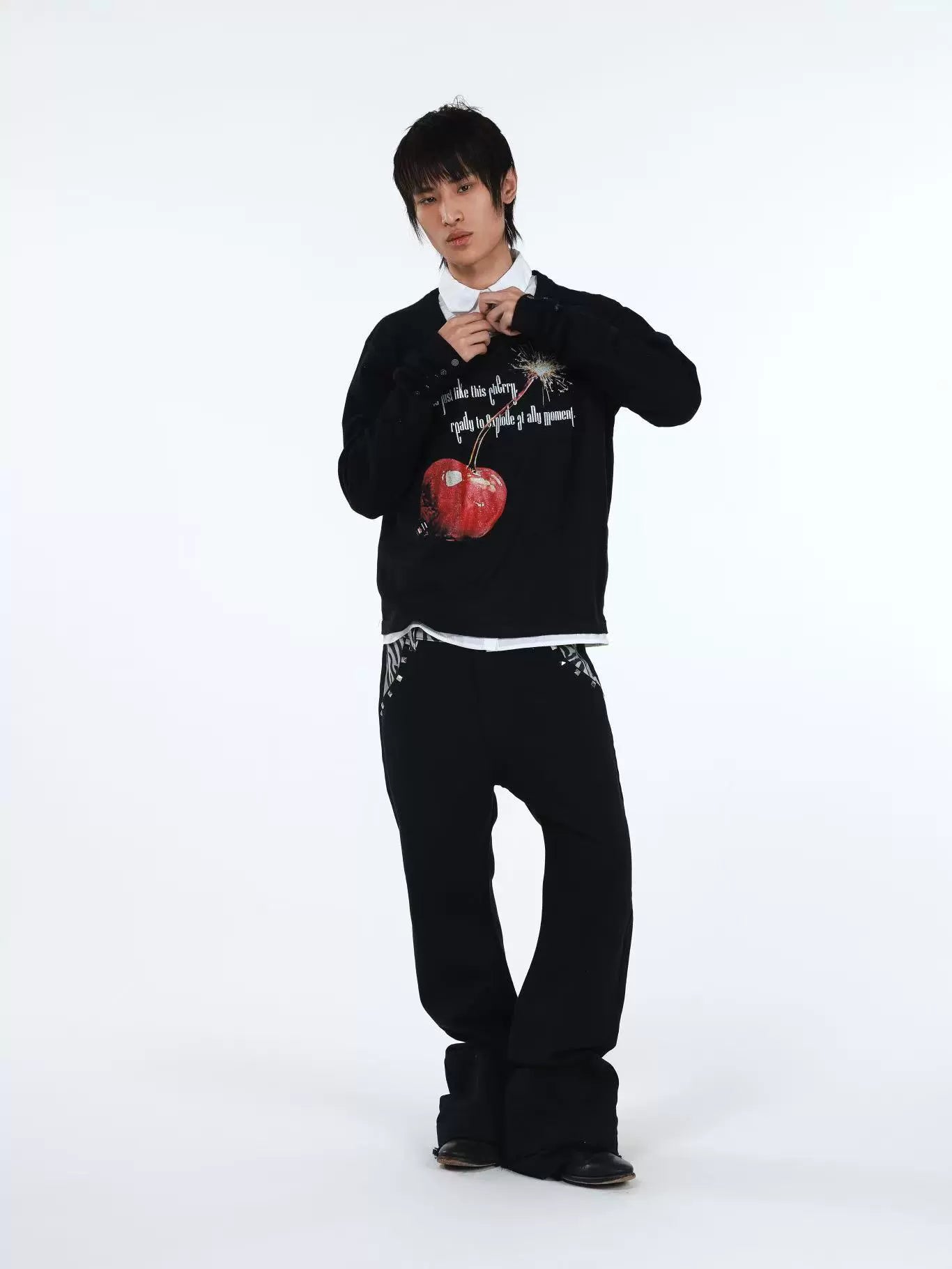 DETW Academy Fake Two Sweater Polo Shirt