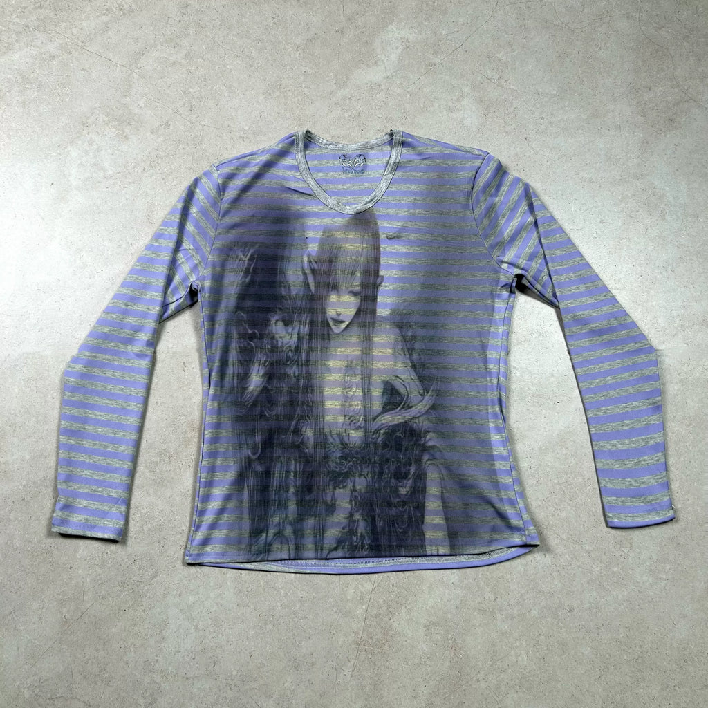 WEBBAR Striped Casual Versatile Long Sleeve