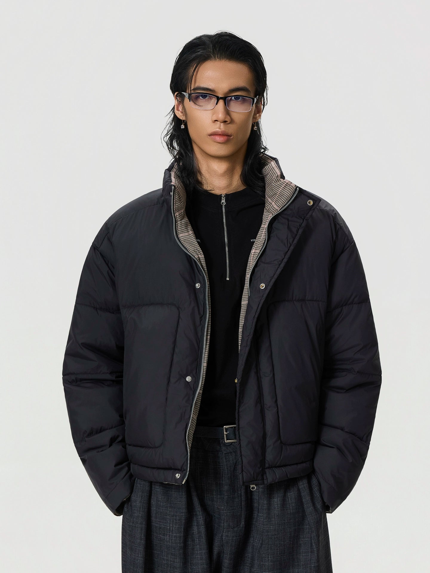 BTSG Double-sided Wear Stand-up Collar Thermal Cotton-padded Coat