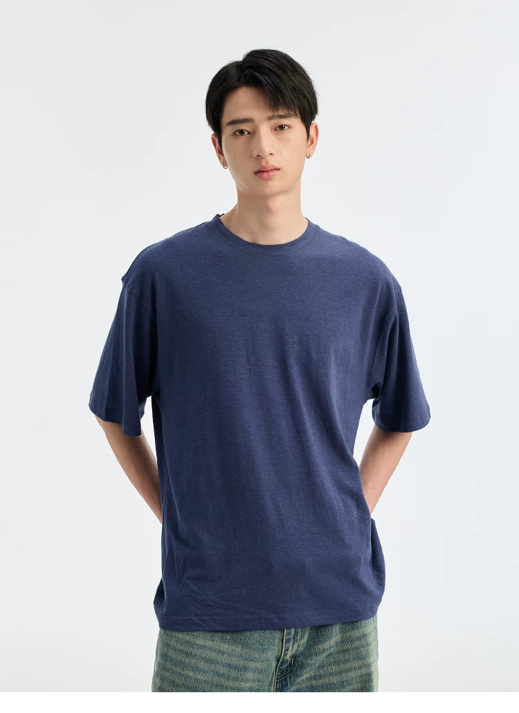 BUTTBILL Vintage Loose Crew Neck Breathable Tee