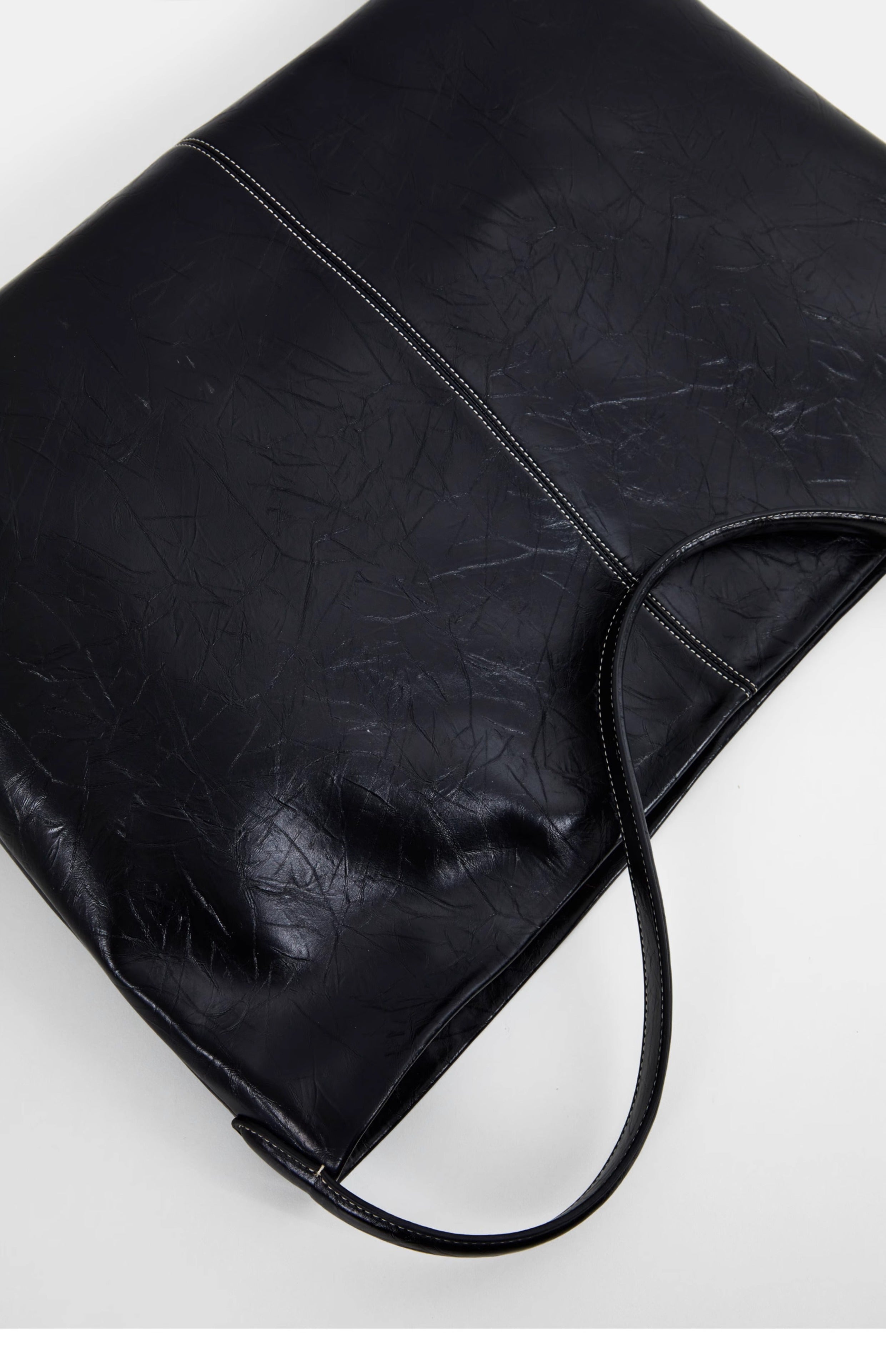 DirtySix Cow Leather Jill big pocket cowhide soft leather tote bag