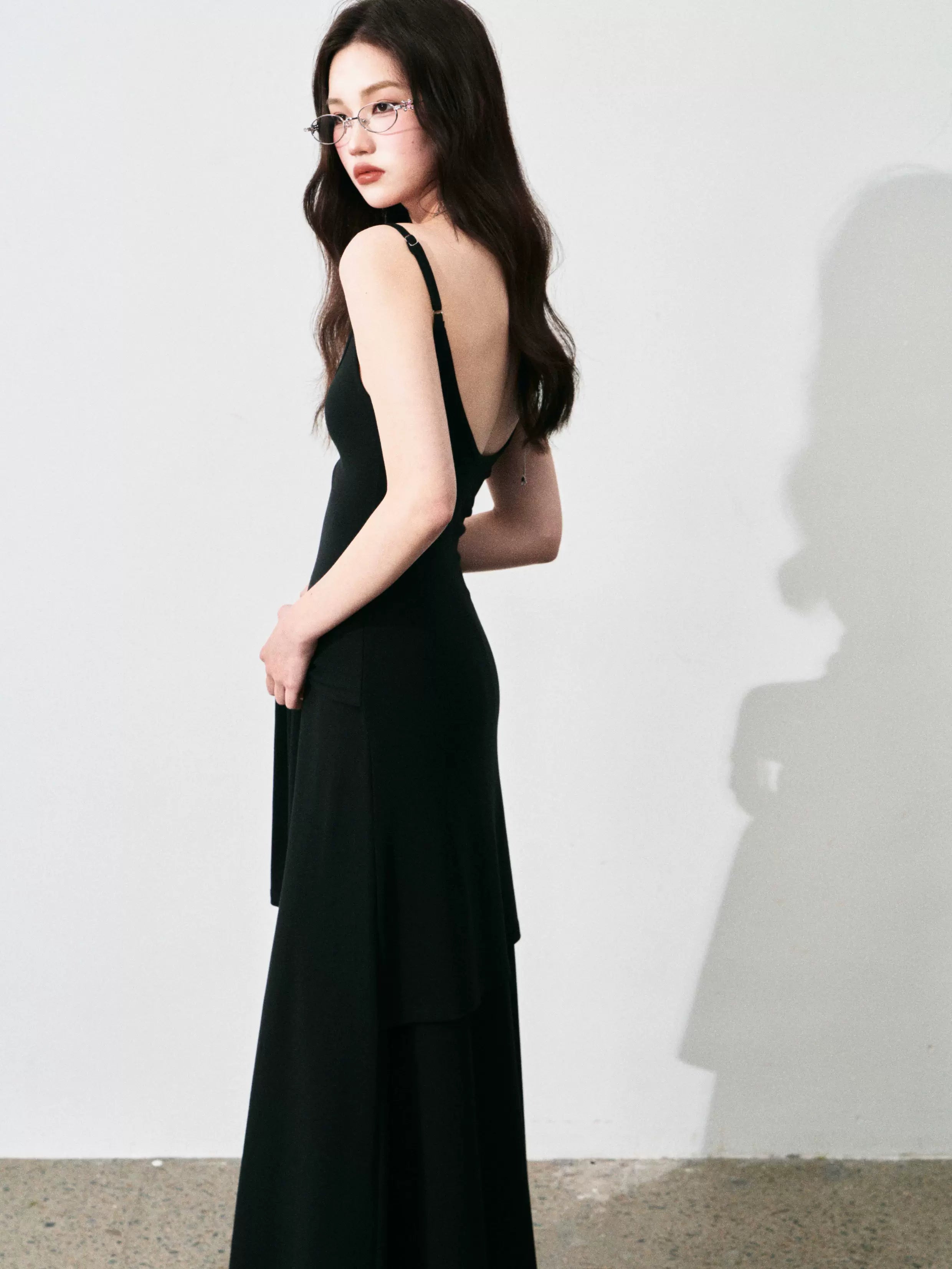 LULUSWINGS Fake Two-piece Sleeve Waist Suspender Dress