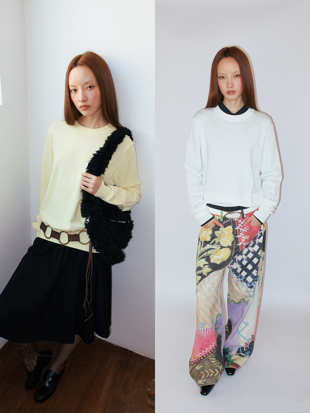 FUNKYFUN Bottomed Long-sleeved Knitted Pullover