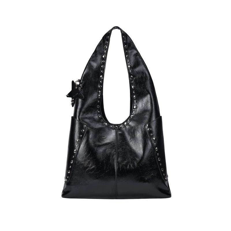 ECODAY Rivet Shoulder Handbag