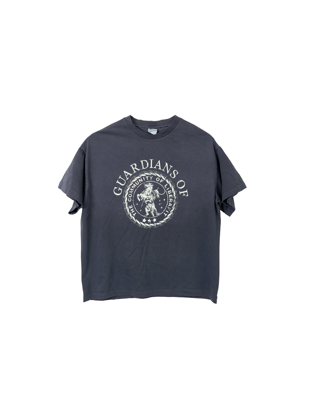 LIBERAFIT Hand-painted Badge Casual Round Neck Tee