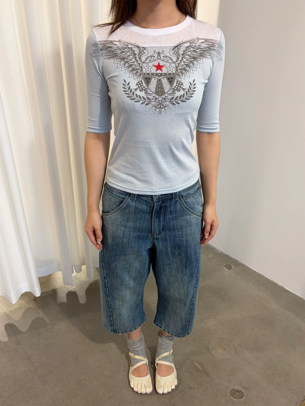 InsGale Eagle Stitching Slim Tee