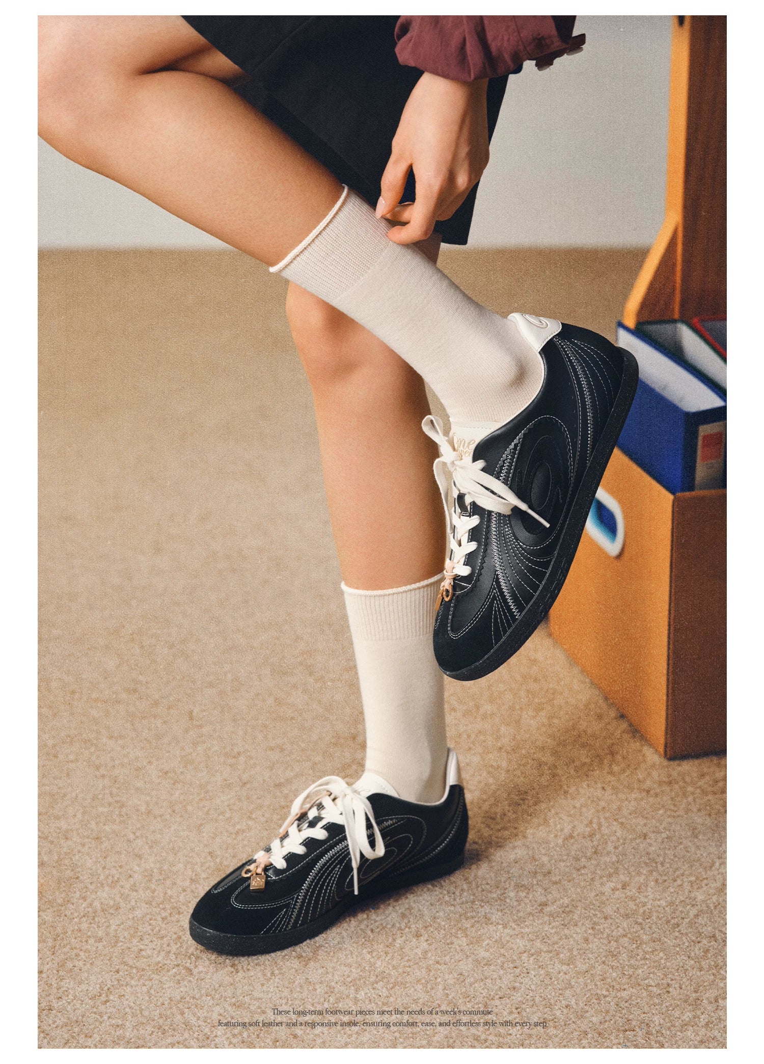 OLD ORDER Leather Retro Training Sneaker