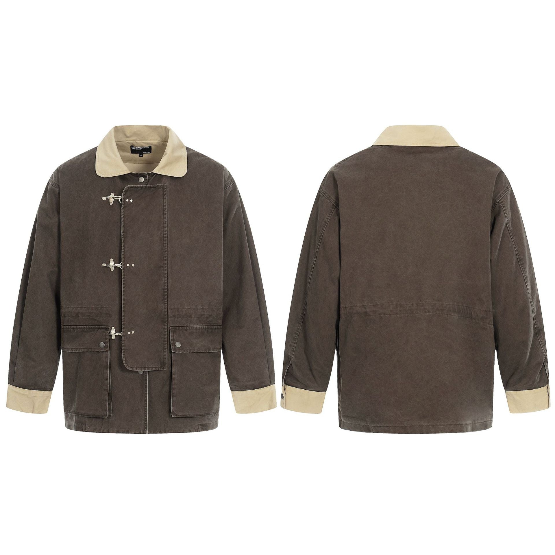11KN Retro Contrasting Lapel Jacket