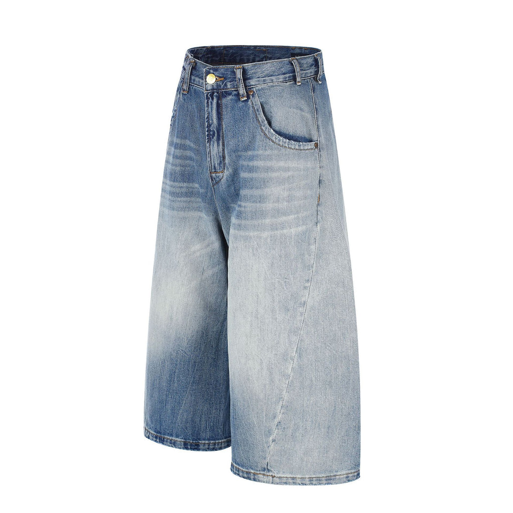 11KN Retro Straight Loose Seven-point Jeans