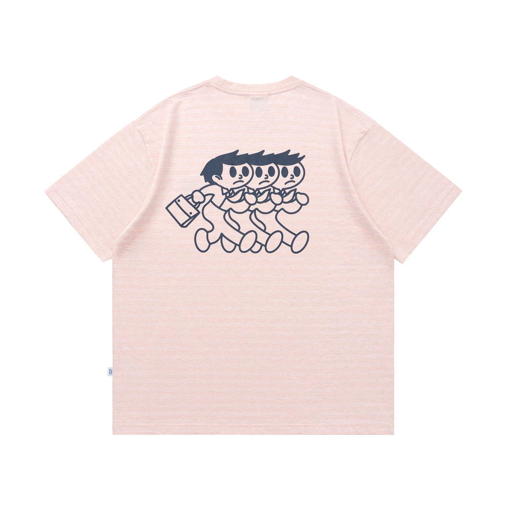 BENT IDEA Striped Casual Versatile Tee