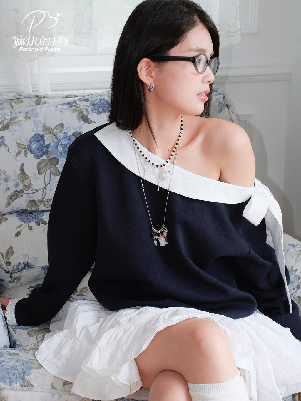 ParanoidP Ghost Cat Pendant Fashion Personality Necklace