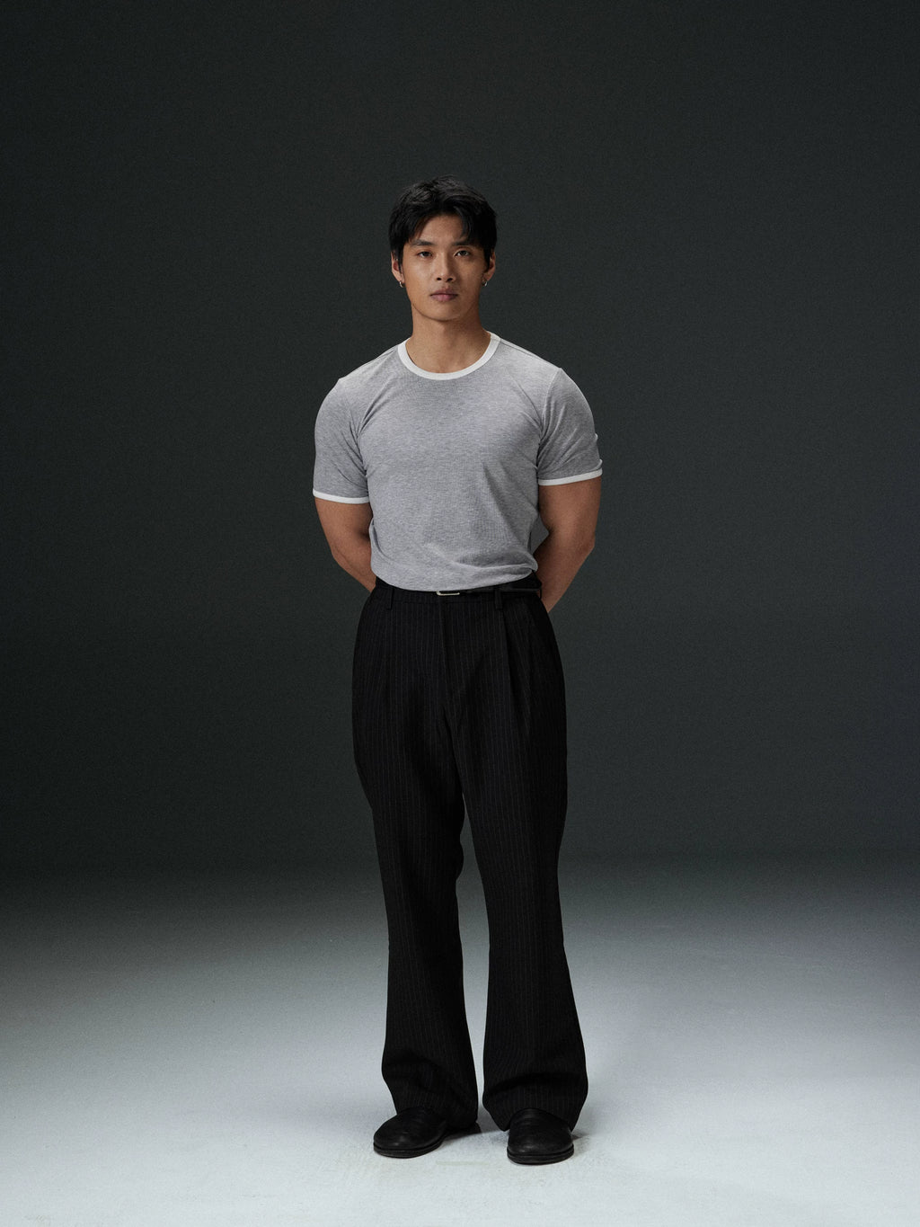 AFTERGLOW Contrast Rib Slim Commuter TEE