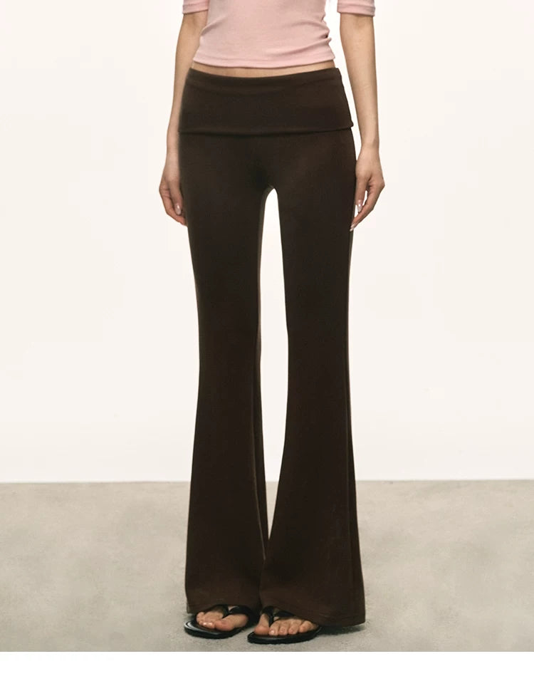 Anna Aneae Vintage Micro-pull Casual Pants
