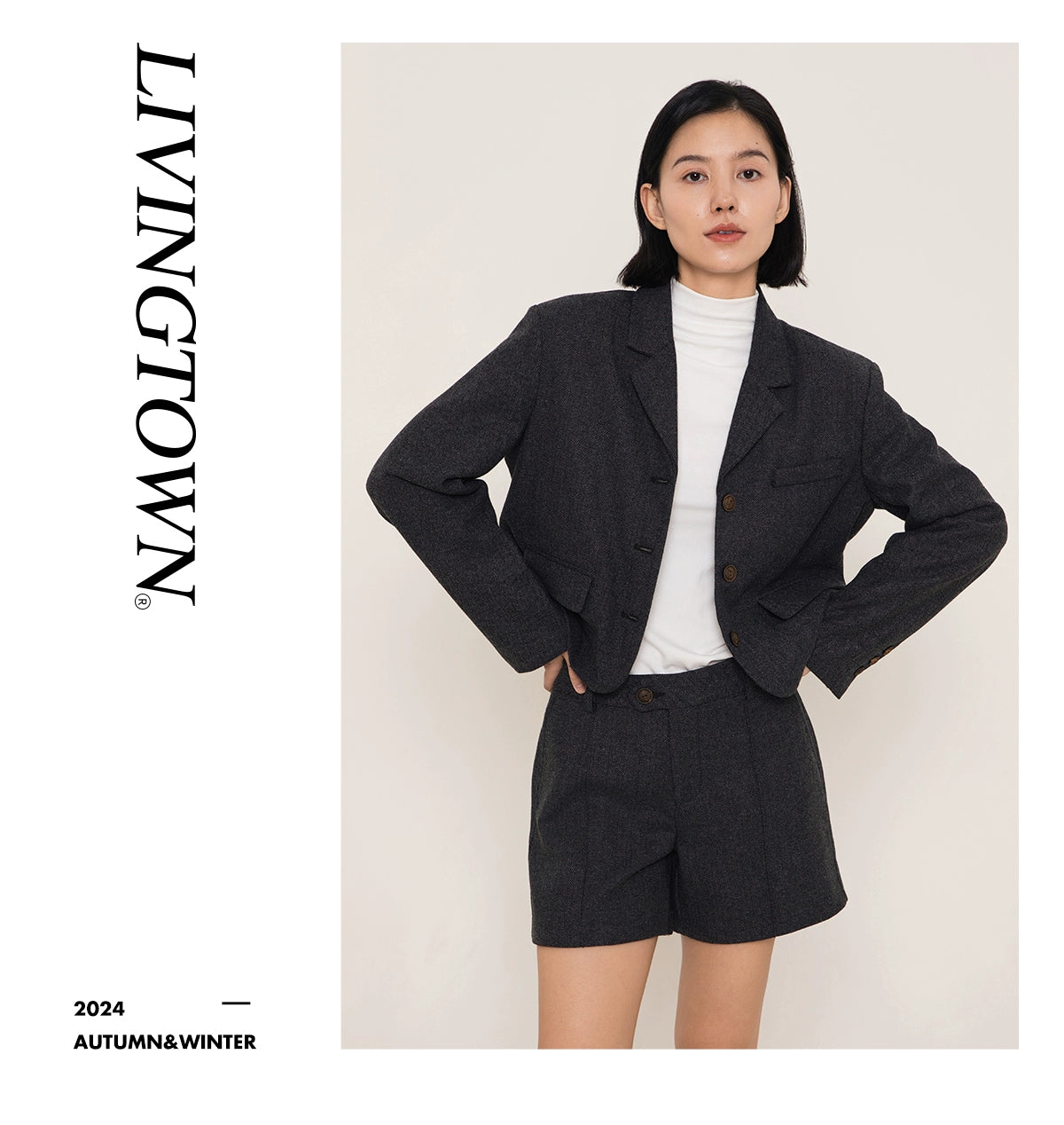 LIVINGTOWN Simple Commuter Superior Short Casual Suit