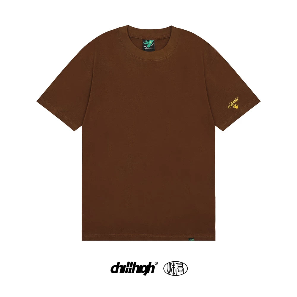 ChillHigh Crew Neck Solid Color Loose Tee