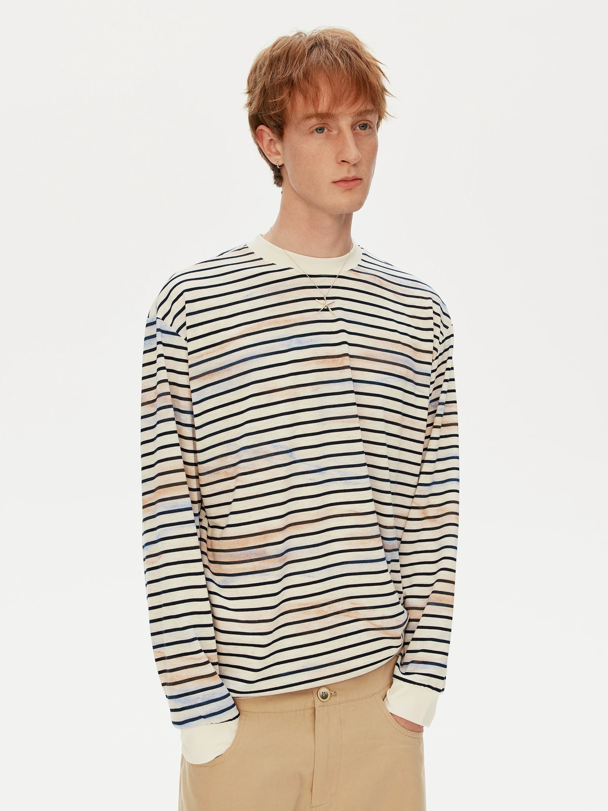 MADWITCH Vintage Stripe Loose Casual Long Sleeve