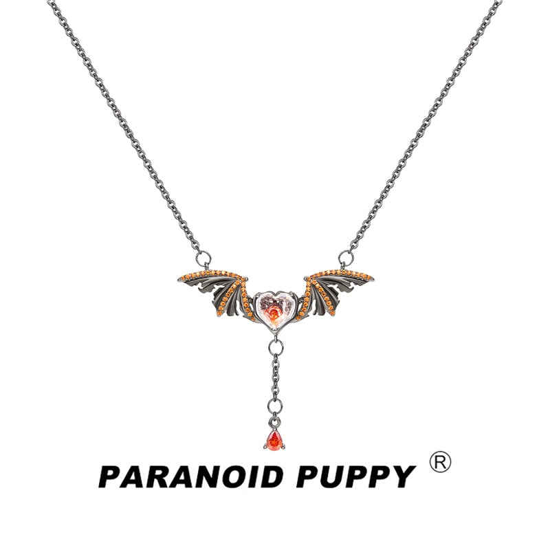 ParanoidP Sweet Cool Bat Wings Fringed Necklace