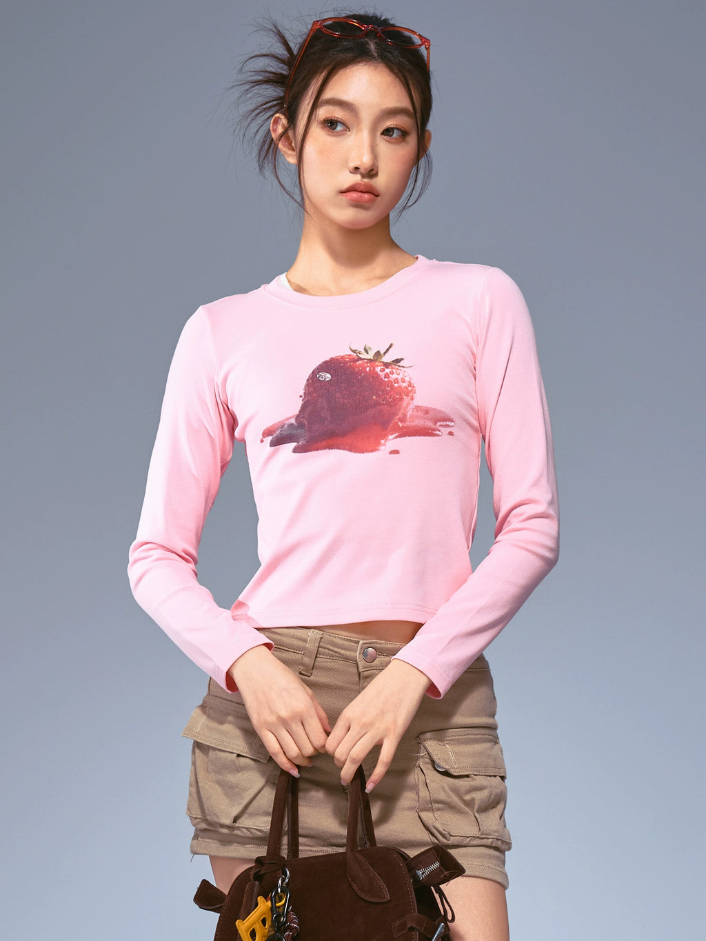 Remedy Fun Jam Print Front Shoulder Slim Short Long Sleeve