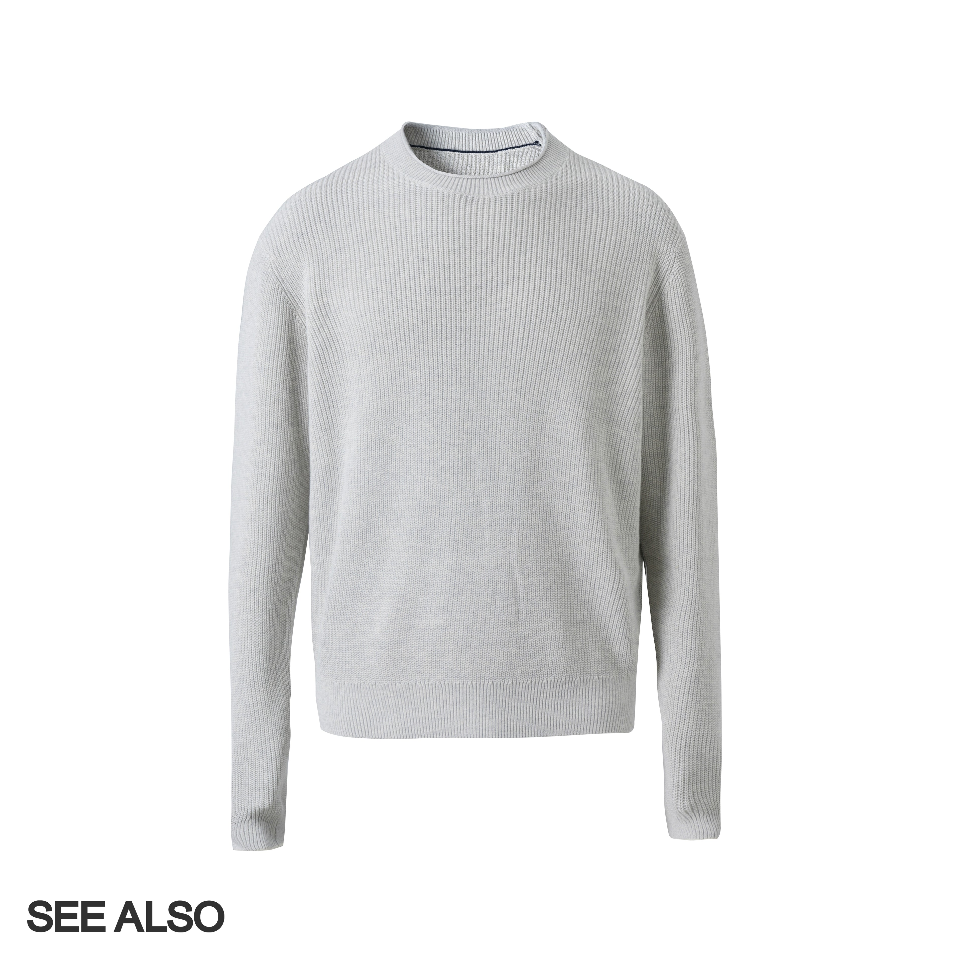 SEE ALSO Slack Minimalist Crew Neck Long Sleeve Knitted Sweater