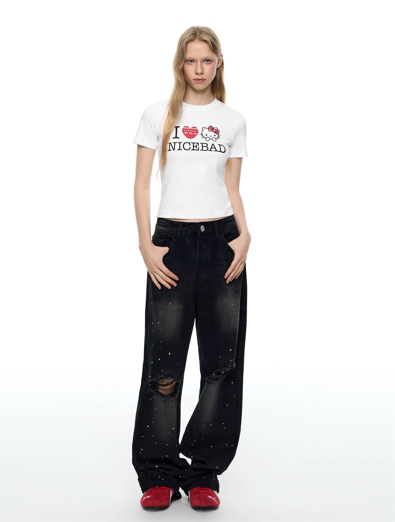 NICEBAD Fair Island KT Cat Slim Versatile Tee