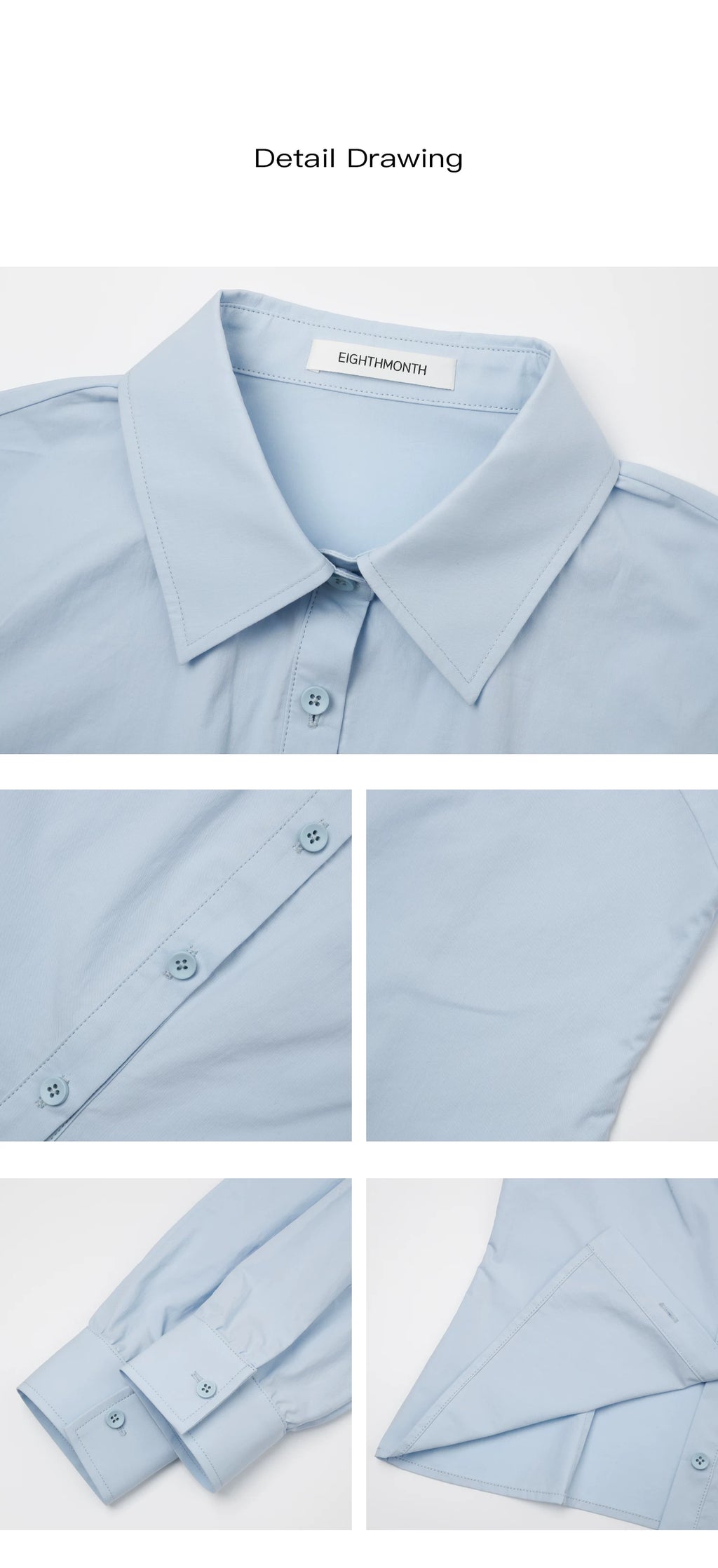 EIGHTHMONTH Waist V-neck Slim Shirt