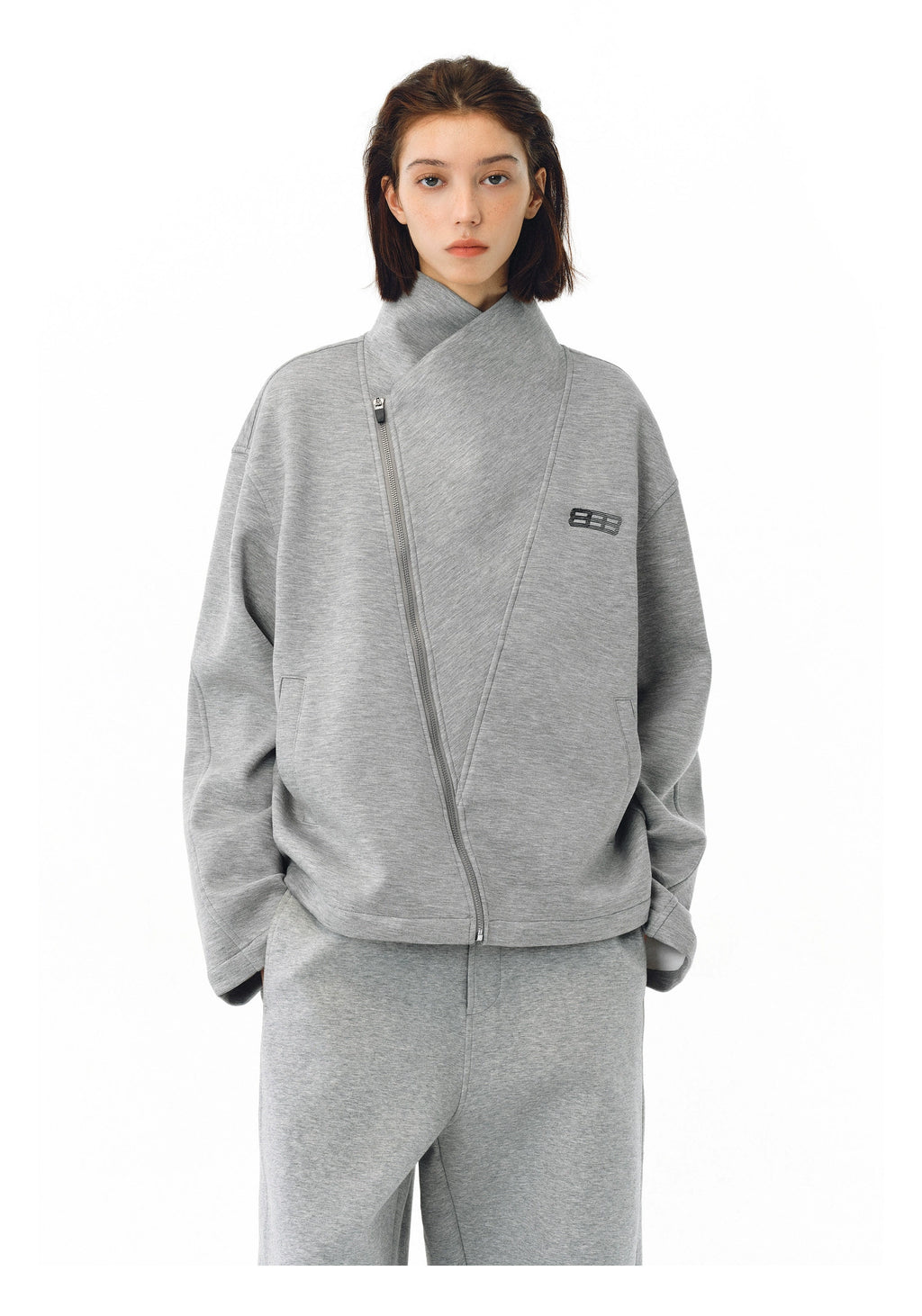 FPA Diagonal Cut Turtleneck Short Jacket