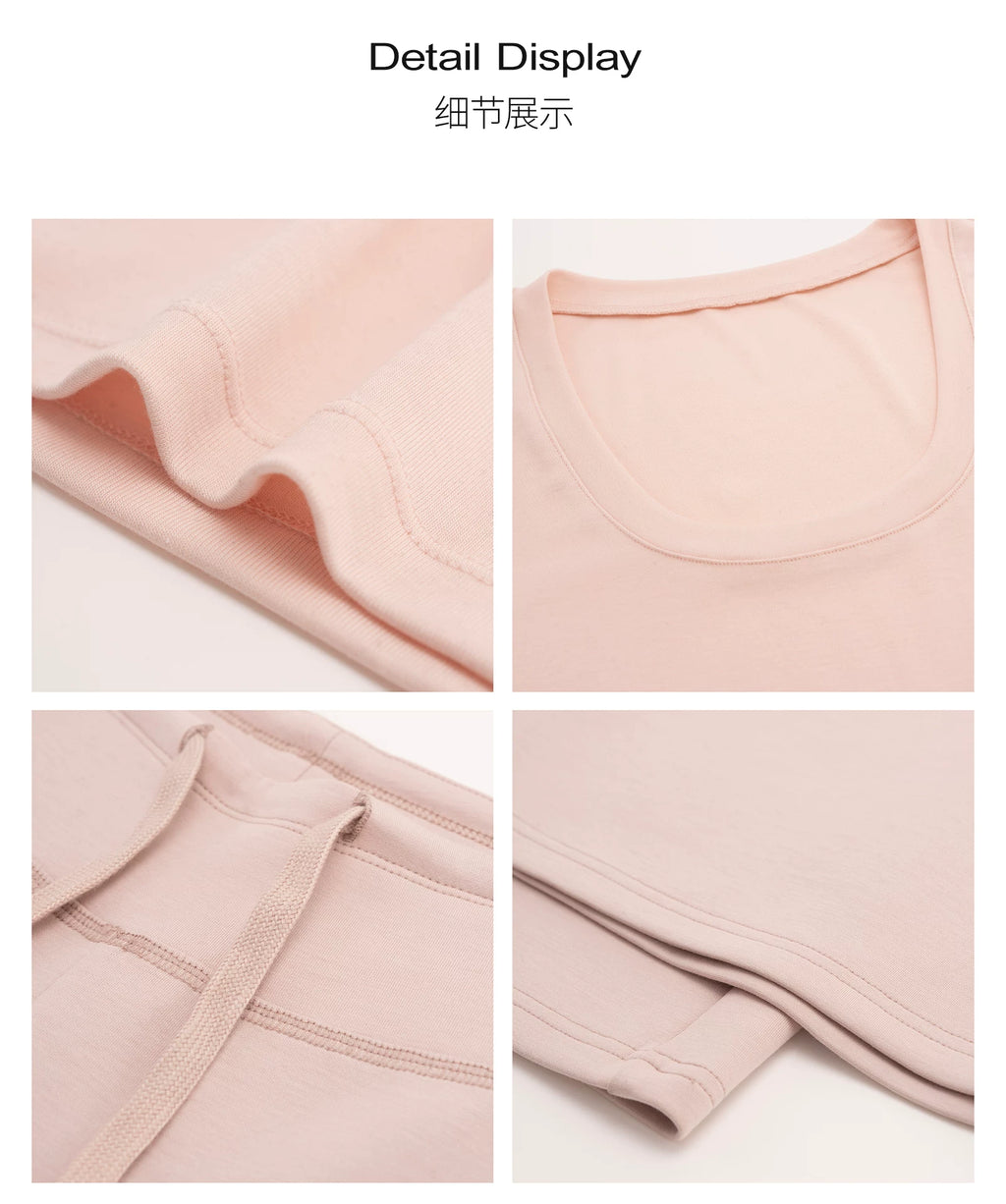 RICH IN CHEESE Versatile Knitted Tee Knitted Trousers Set