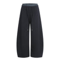 11KN Retro Fake Two-piece Double Waist Straight Loose Casual Pants