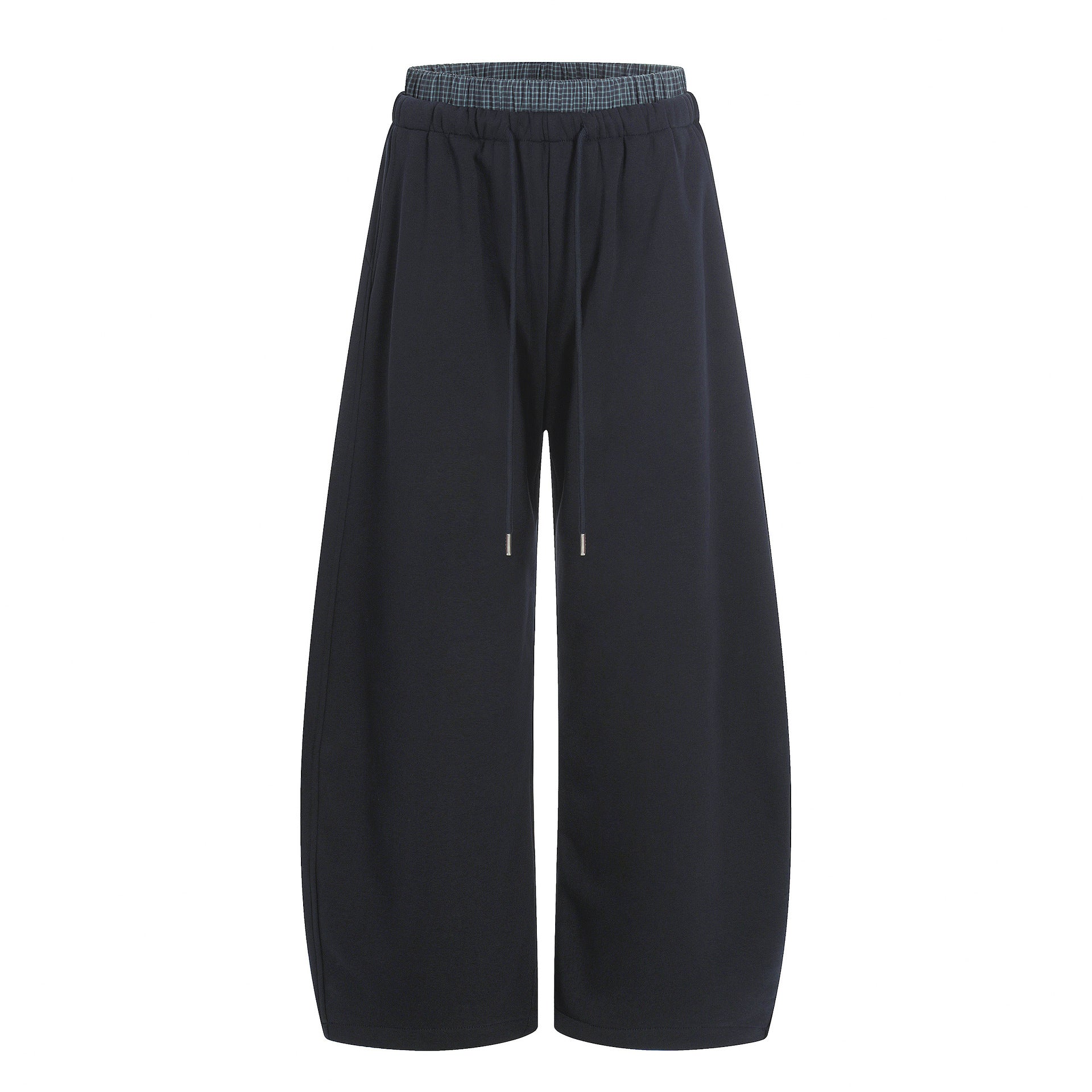 11KN Retro Fake Two-piece Double Waist Straight Loose Casual Pants