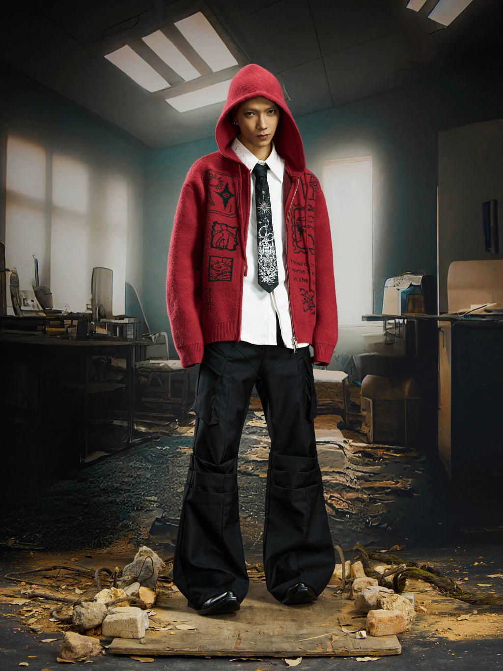 NOMANIAI Pleated and Versatile Trousers