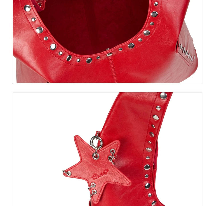 ECODAY Vintage Rivet Shoulder Tote