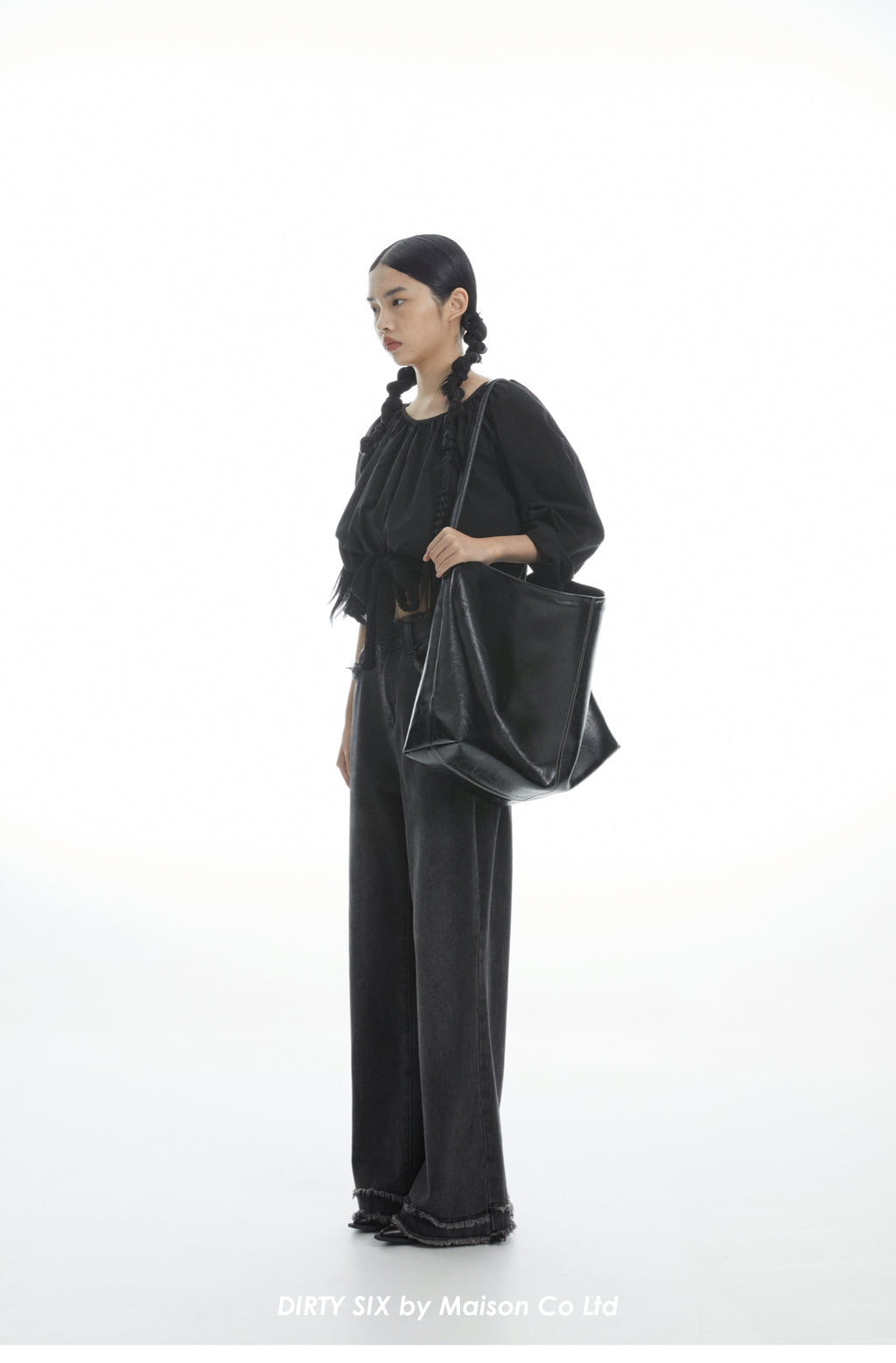 DirtySix Cow Leather Jill big pocket cowhide soft leather tote bag