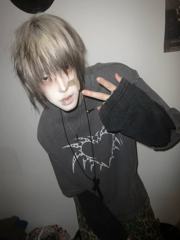 Wetbody Fake Two Casual Versatile Long Sleeves