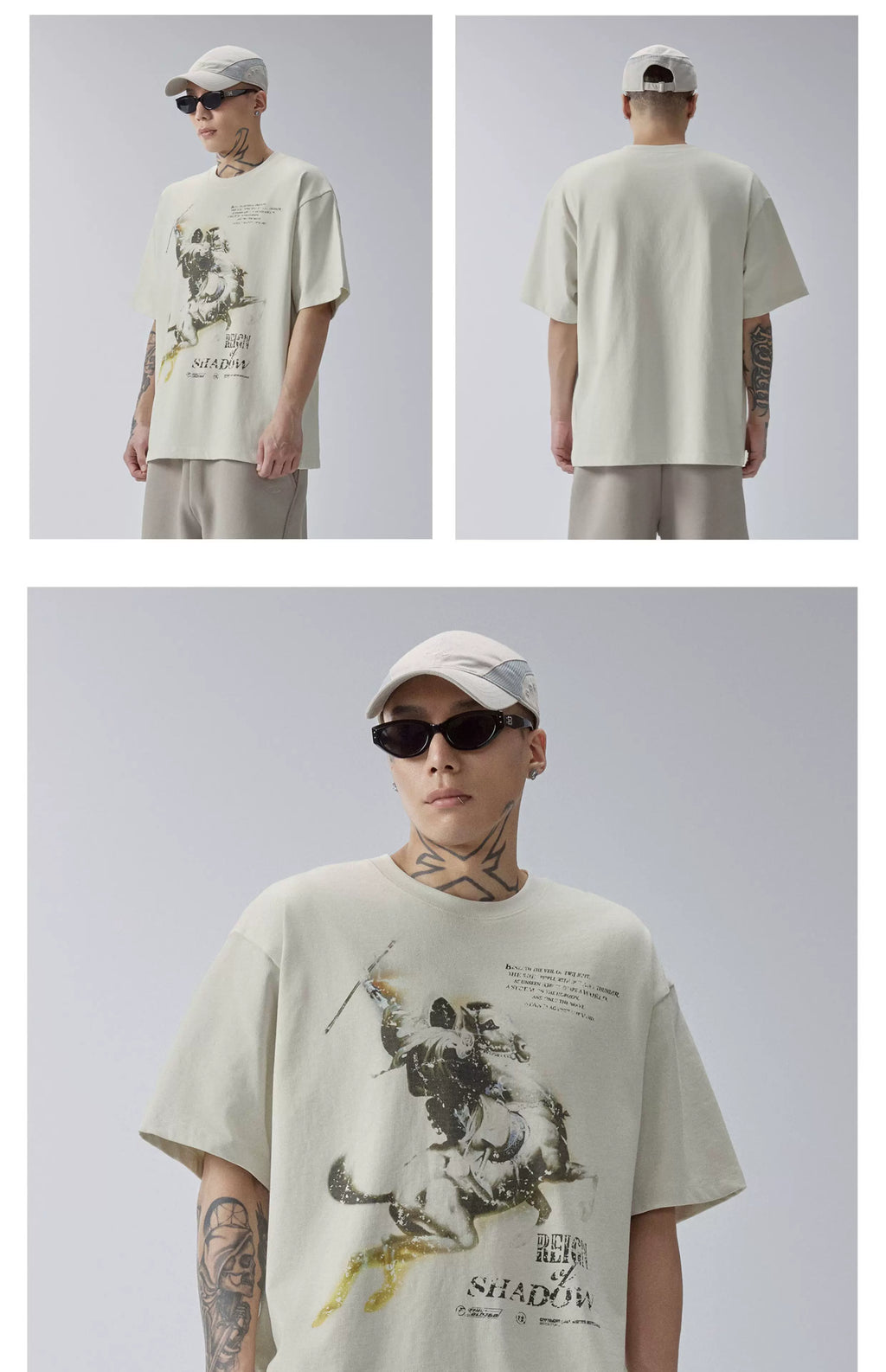 F2CE Retro Knight Print Loose Tee