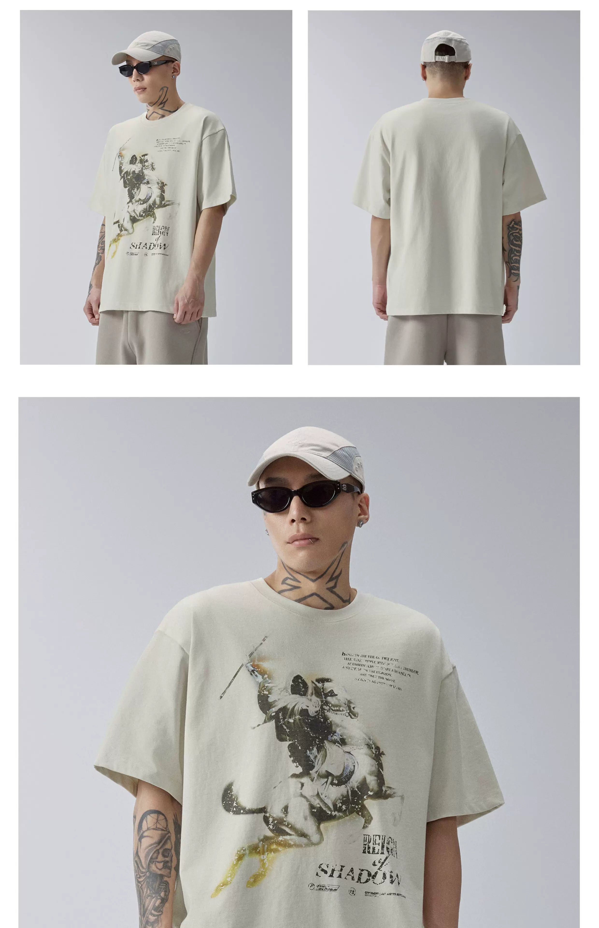 F2CE Retro Knight Print Loose Tee