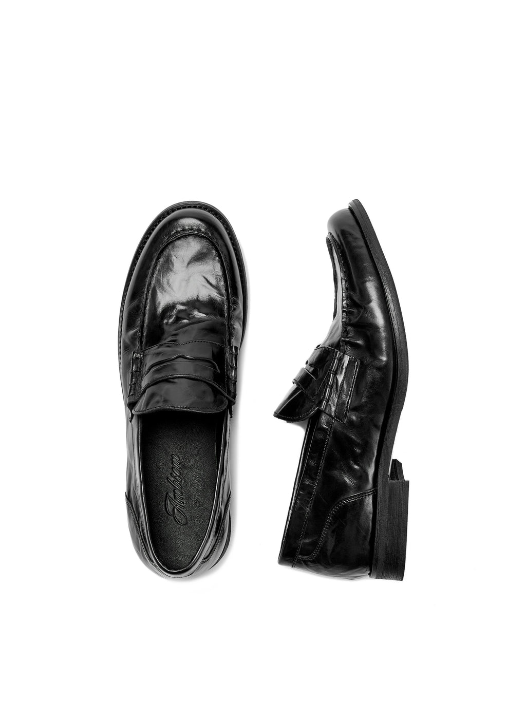 AMBSOM Leather Pleated Casual Shoes