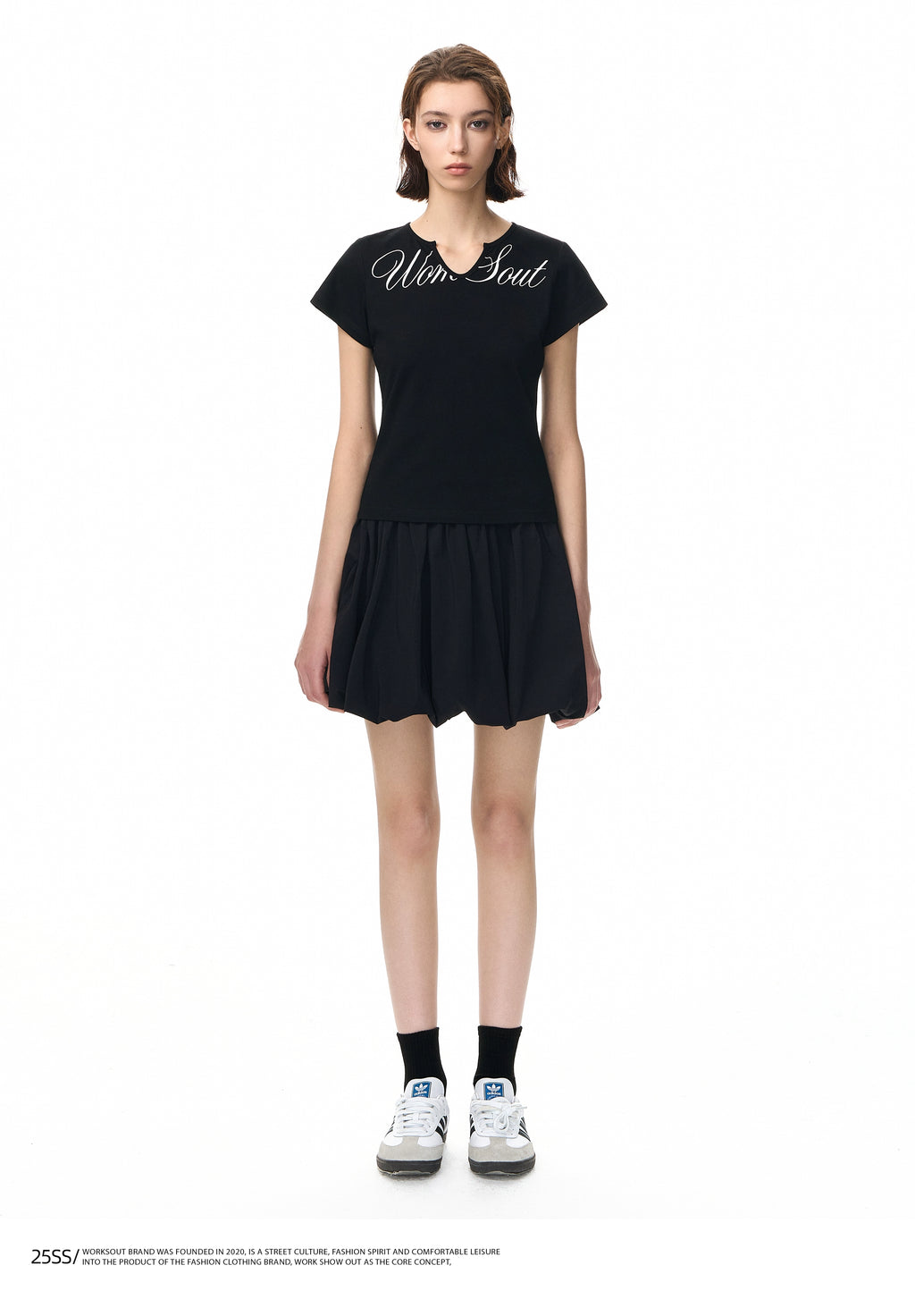 NICEBAD Slim Fit V Collar Body Printed Tee