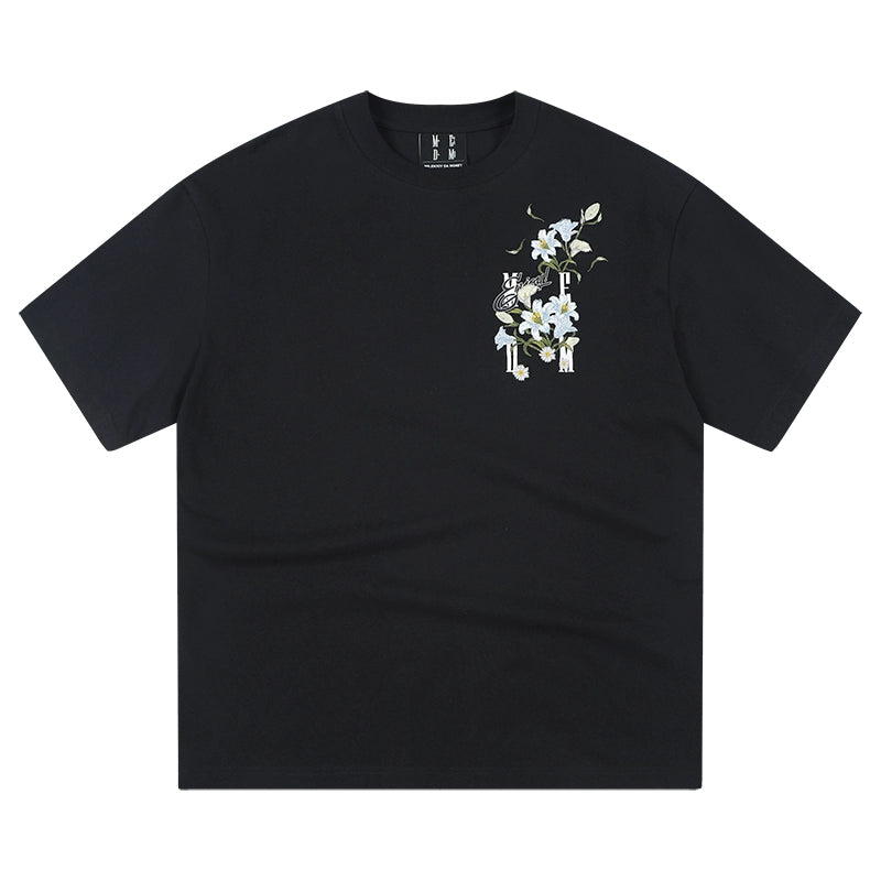 MEDM Rose Embroidery Casual Tee