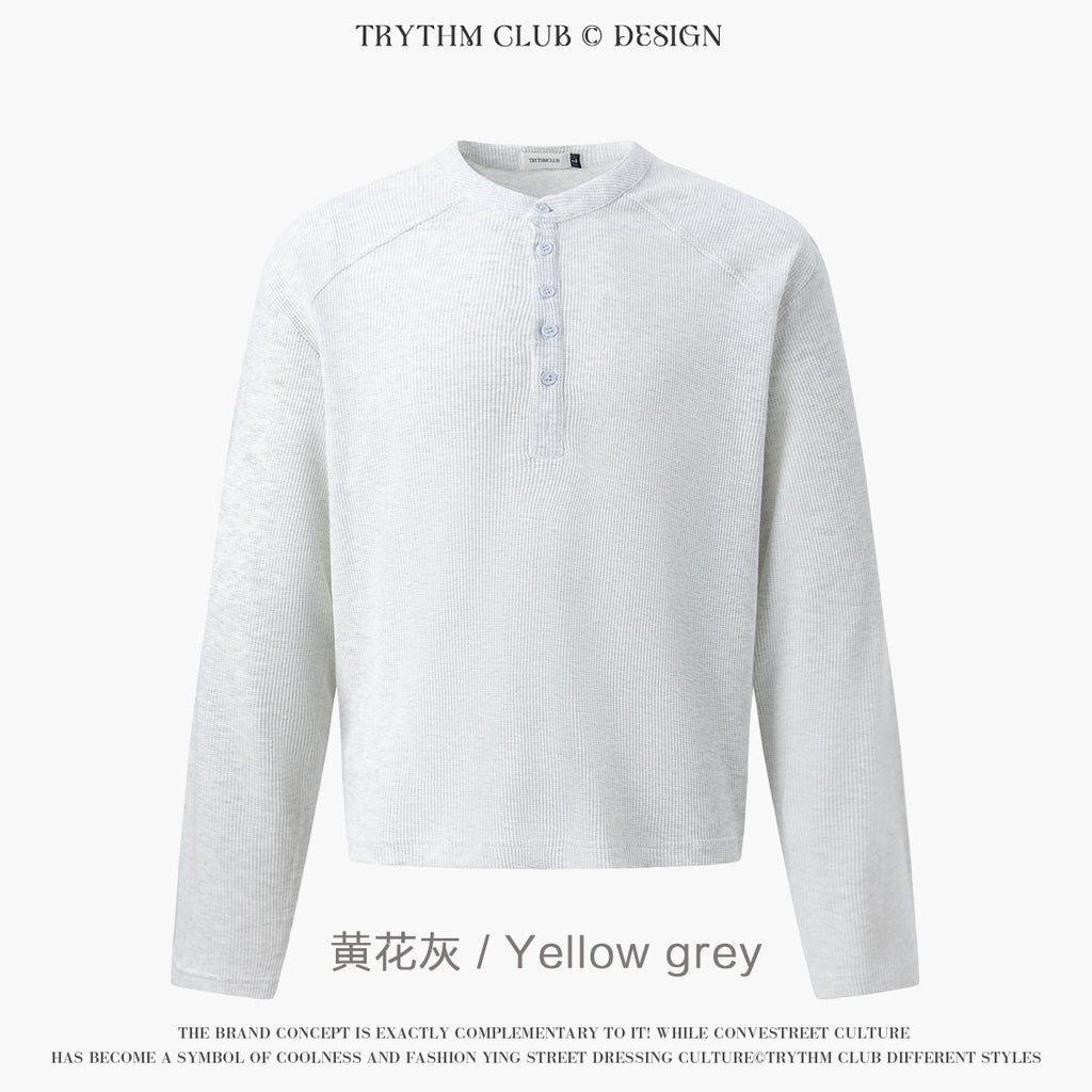 TRYTHMCLUB Waffle Simple Knitted Sweater