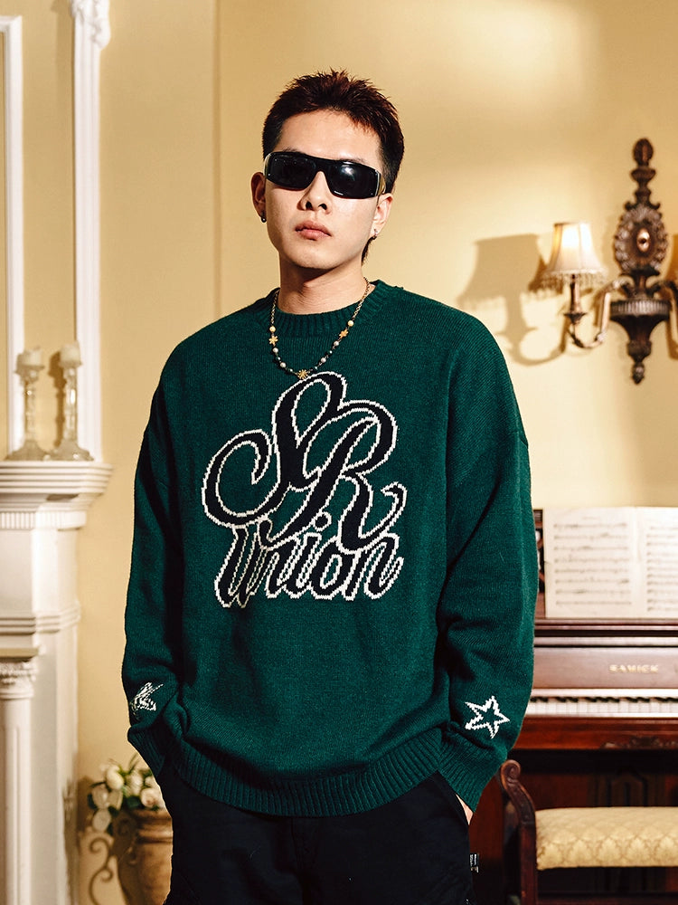 STA X RMD SR Double Star Flower Knitted Sweater