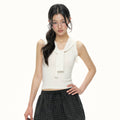 Ariseism Vintage Shawl Slim Vest Two-piece Set