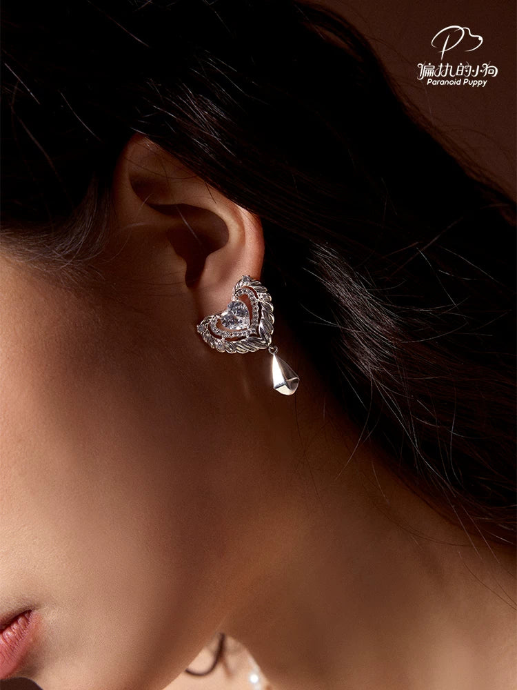 PP Light Luxury Niche Full Diamond Premium Earrings