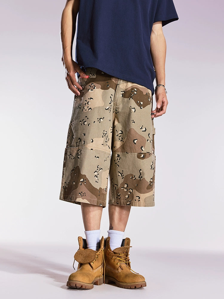 Remedy Camouflage Wide Leg Casual Tooling Shorts