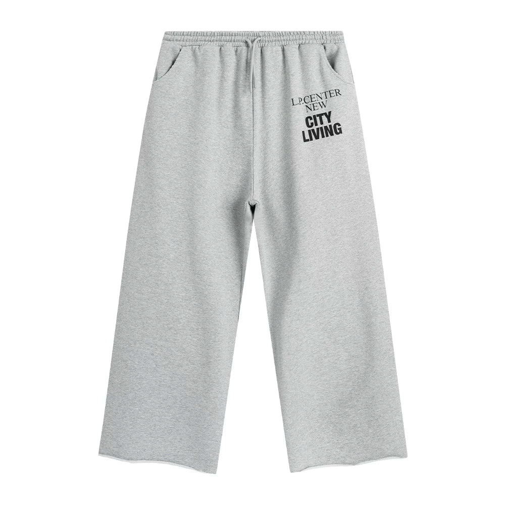 Loopsoon Letter Badge Print Design Series Sweater/sweatpants/culottes