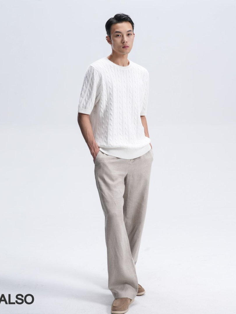 SEE ALSO Loose Knit Round Neck Short Sleeves