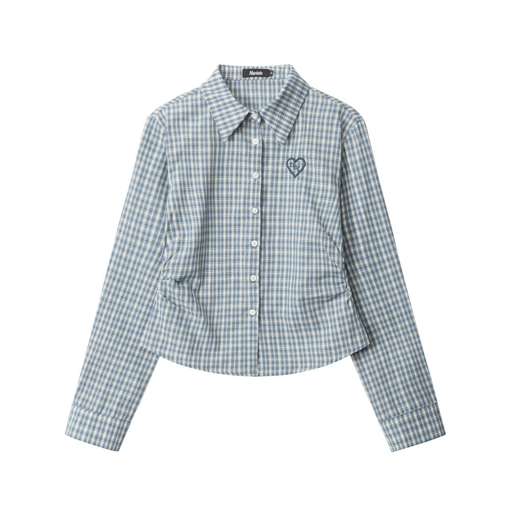 Nariele Plaid Waist Long Sleeve Shirt